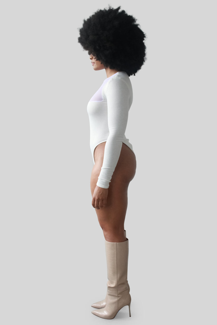 The Nya Bodysuit in White