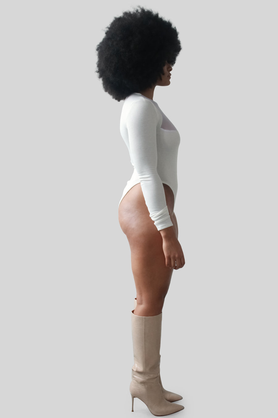 The Nya Bodysuit in White