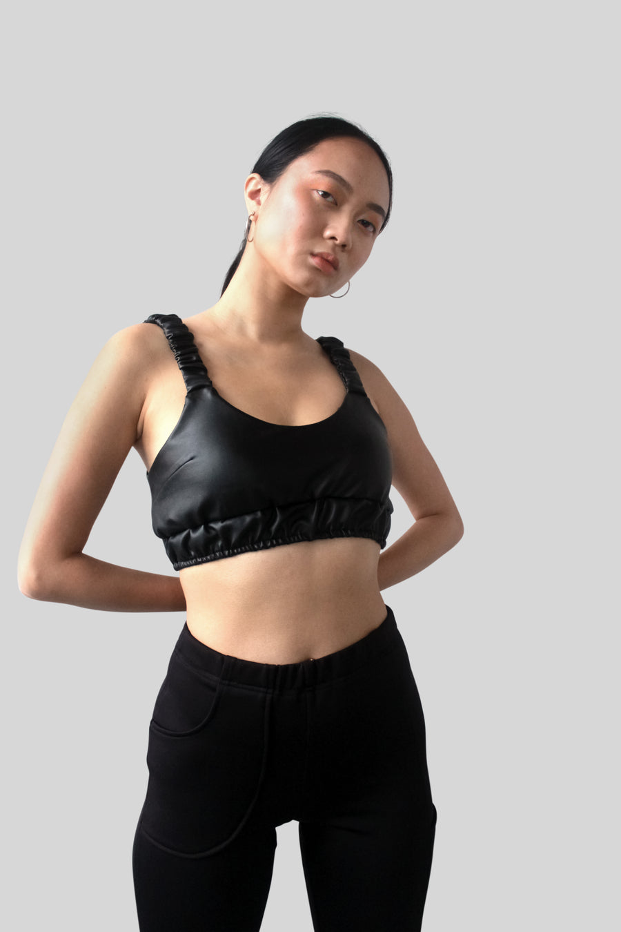 The Kenza Bralette in Faux Leather